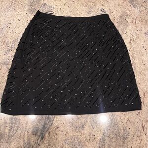 Banana Republic Factory Black A-Line Skirt with Sequins